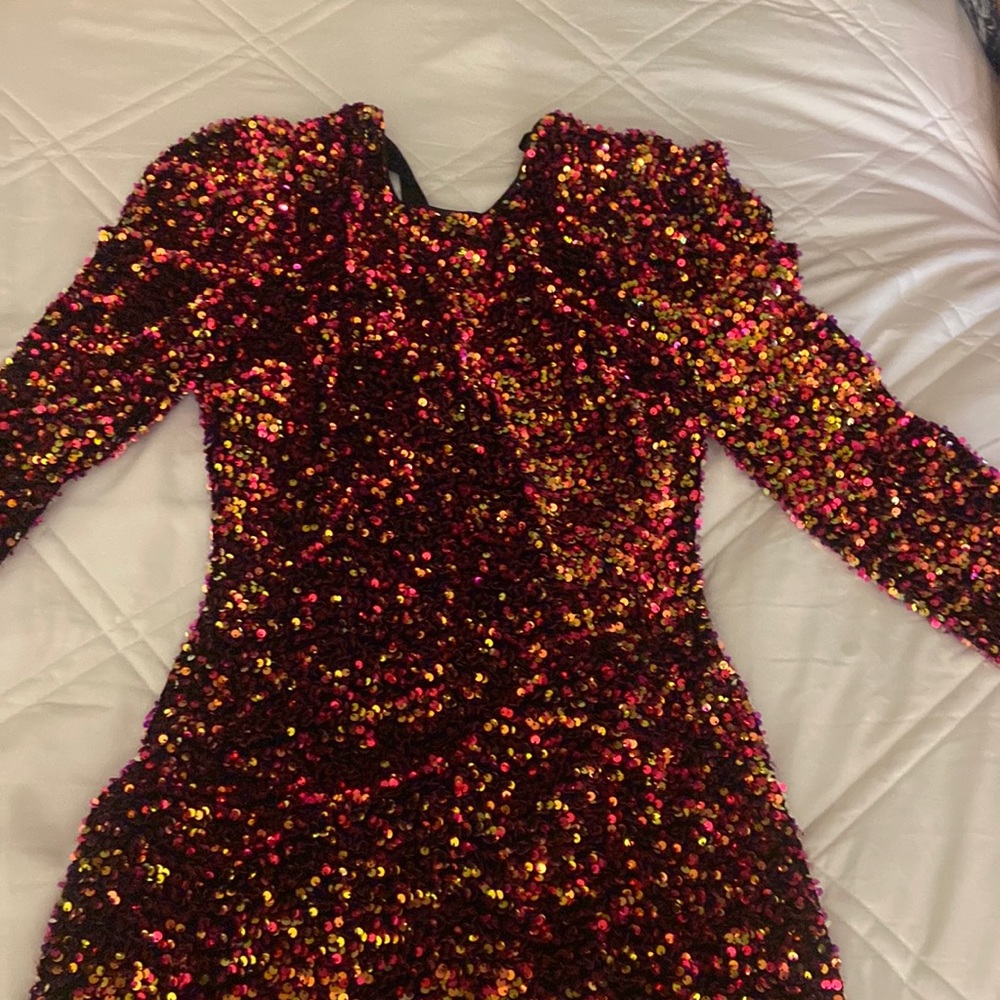 Raspberry punch sequin dress